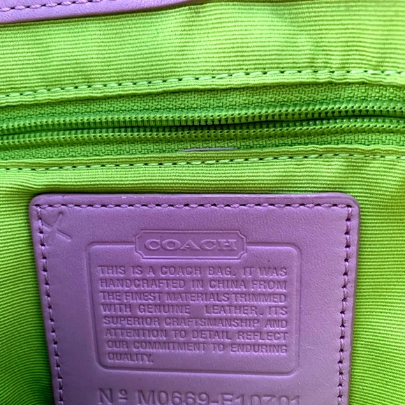 Multicolor striped Coach purse - Picture 2 of 8